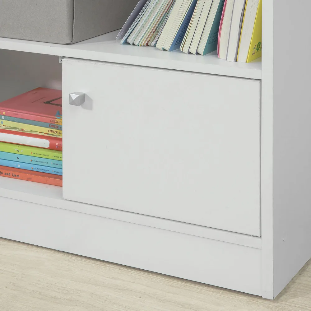 SoBuy KMB11-W ، الأطفال الاطفال خزانة رف كتب تخزين عرض رفوف مجلس الوزراء منظم