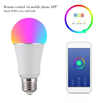 

7W Wireless WiFi Smart LED Bulb, Alexa Google Home Decoration Lamp E27/E14/B22 Dimmable Remote Control LED Night Light Bulbs