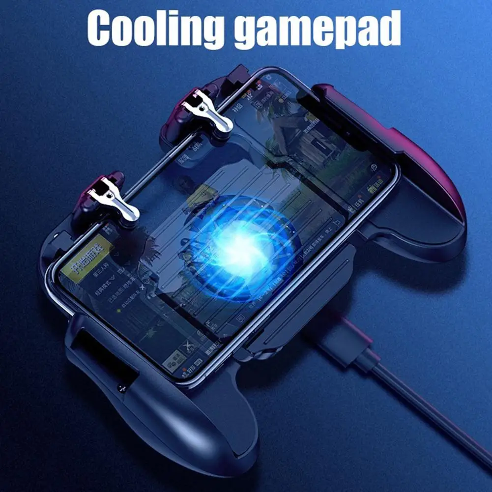 

EastVita H5 Hand Grip Mobile Phone Gamepad Mobile Phone Joystick Hand Grip Fire Aim Key With Cooling Fan for Mobile Phone PUBG