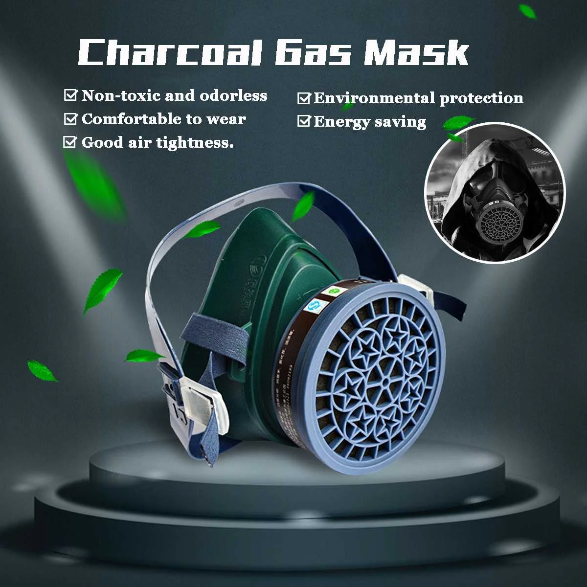 

Safurance Protective Respirator Gas mask Activated Carbon Filter Anti dust Anti Safety Anti-Dust Chemical Paint Spray