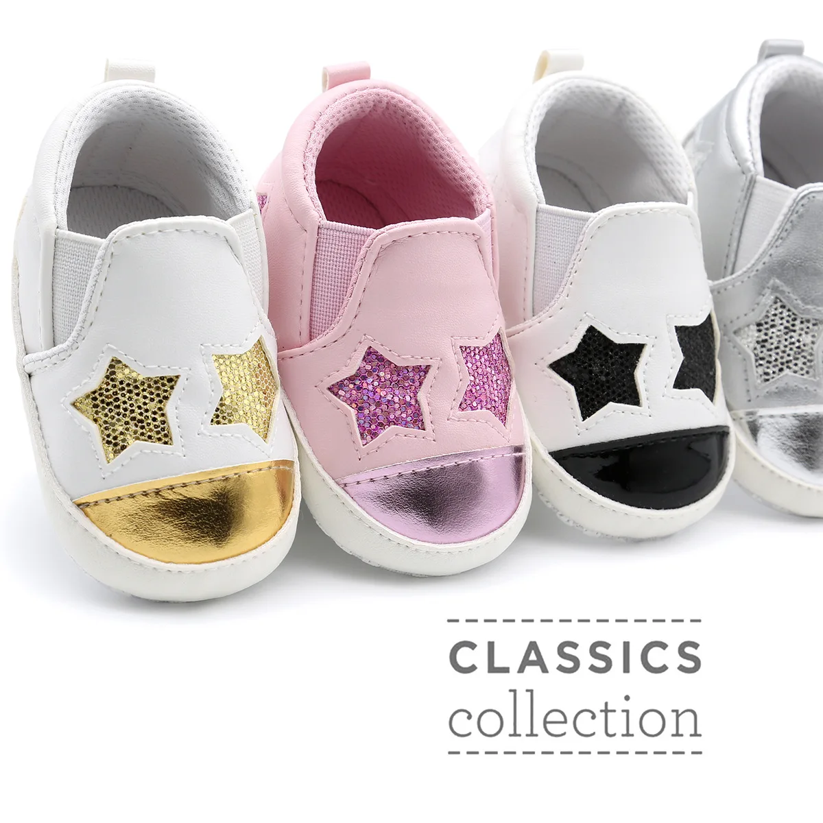 

ROMIRUS Brand Baby Boys First Walkers Cute Bling Star Bebe Girl Shoe Infant Toddler Casual Shoe