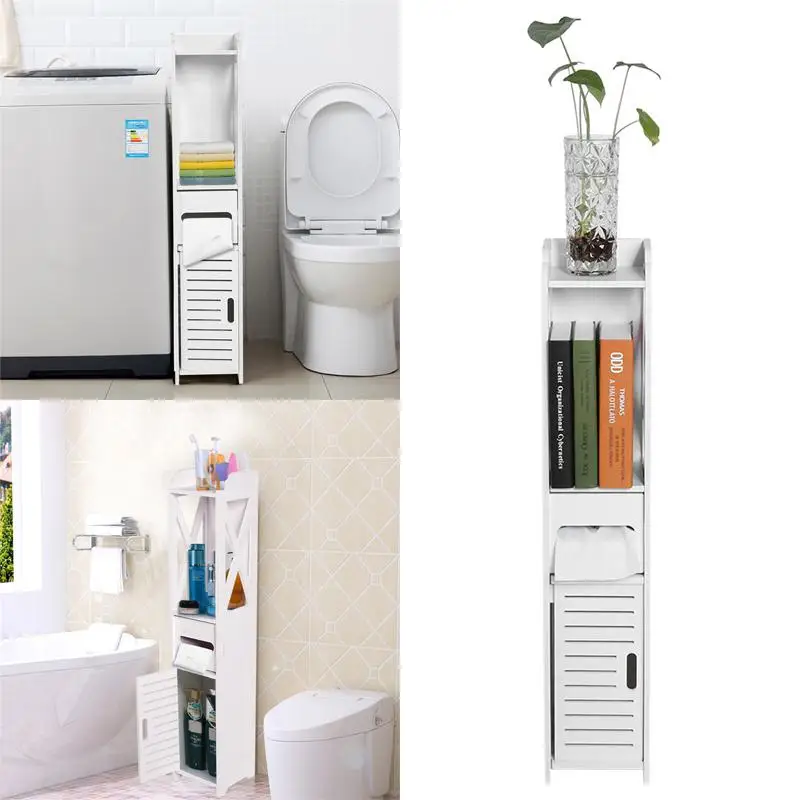 Bathroom Cabinet 80X15.5X15.5CM Bathroom Toilet Furniture Cabinet White Wood-Plastic Board Cupboard Shelf Tissue Storage Rack Bathroom Cabinet 80X15.5X15.5CM Bathroom Toilet Furniture Cabinet White Wood-Plastic Board Cupboard Shelf Tissue Storage Rack