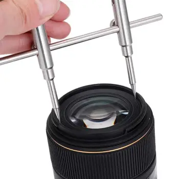 

Telescope Dual Tip Tool Professional Repair Opening Stainless Steel Range Adapter Lens Spanner For DSLR Camera Wrench