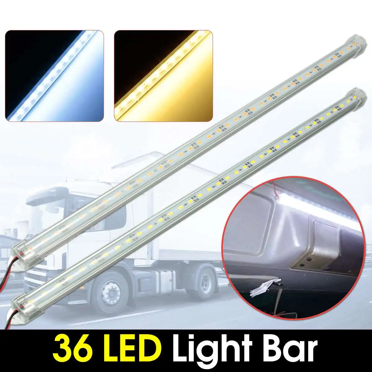 12V 50CM SMD 5630 LED 36 INTERIOR STRIP LIGHT BAR LAMP FOR CAR CARAVAN