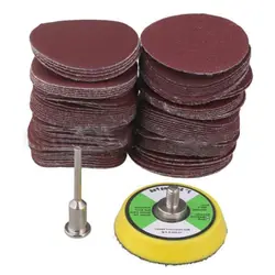 100 шт. 2in крюк петля поддерживаются полировальные накладки шлифовальные диски наждачная бумага P60-2000 Грит