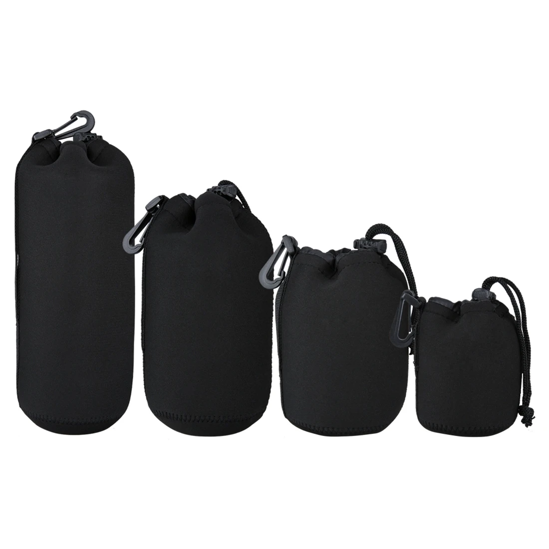 

FFYY-4Pcs DSLR Camera Lens Pouch Bag Neoprene Soft Bag Waterproof Case S+M+L+XL Size