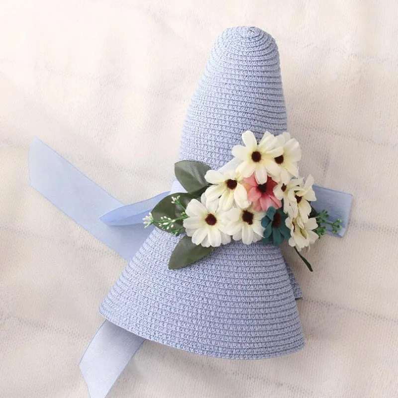 Женская соломенная шляпа с большим цветком пляжная для отдыха лета 2019|Женские