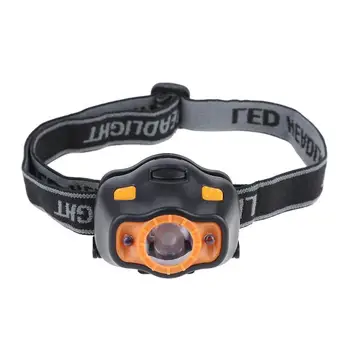 

Mini Head Lamp 4 Modes Waterproof 1*XPE White+2*LED Red Flashlight Headlight Headlamp Torch Lanterna with Headband Use AAA