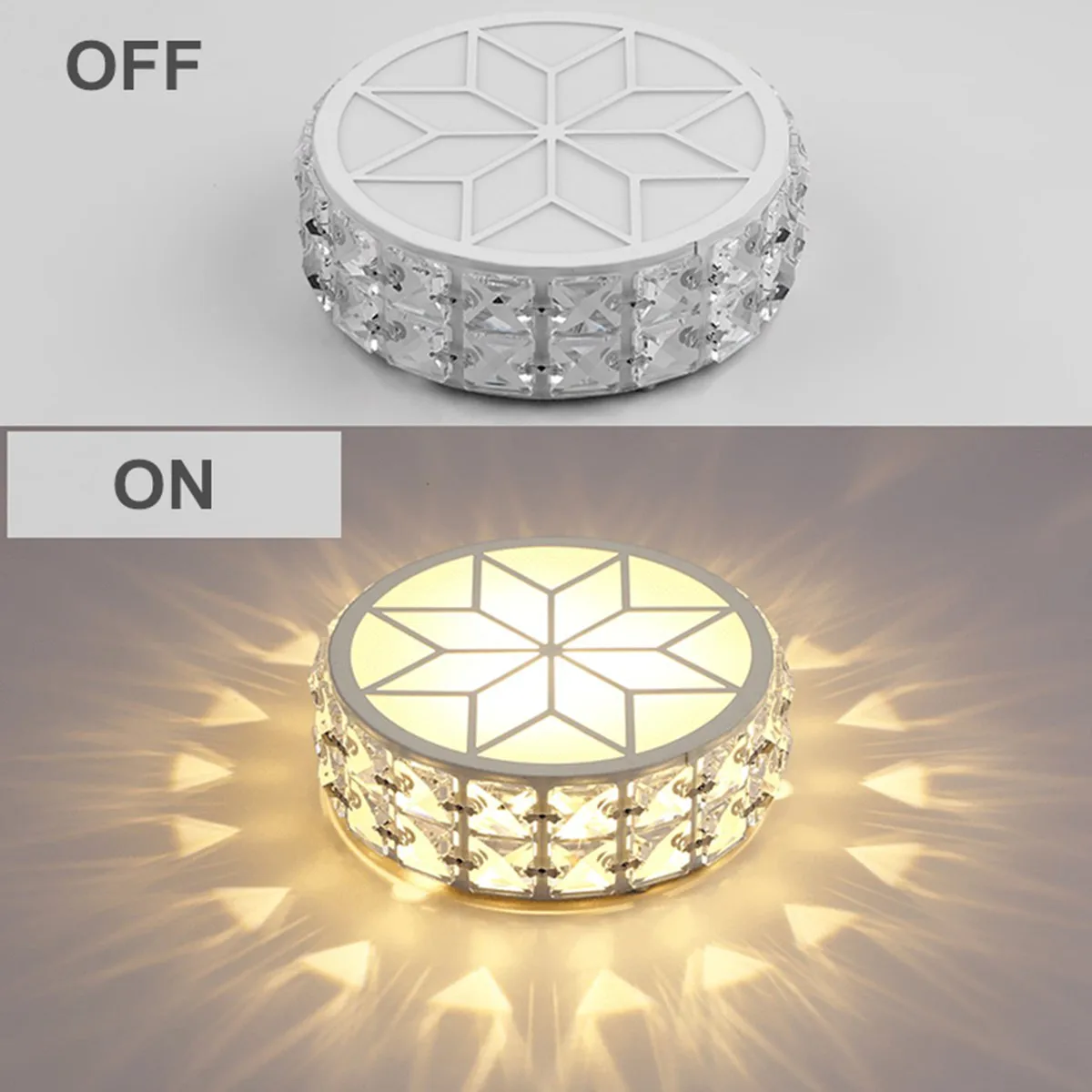 

Modern 9W 220V LED Ceiling Lights Crystal Lamp Porch Hallway Living Room Bedroom Dining Room Home Decoration