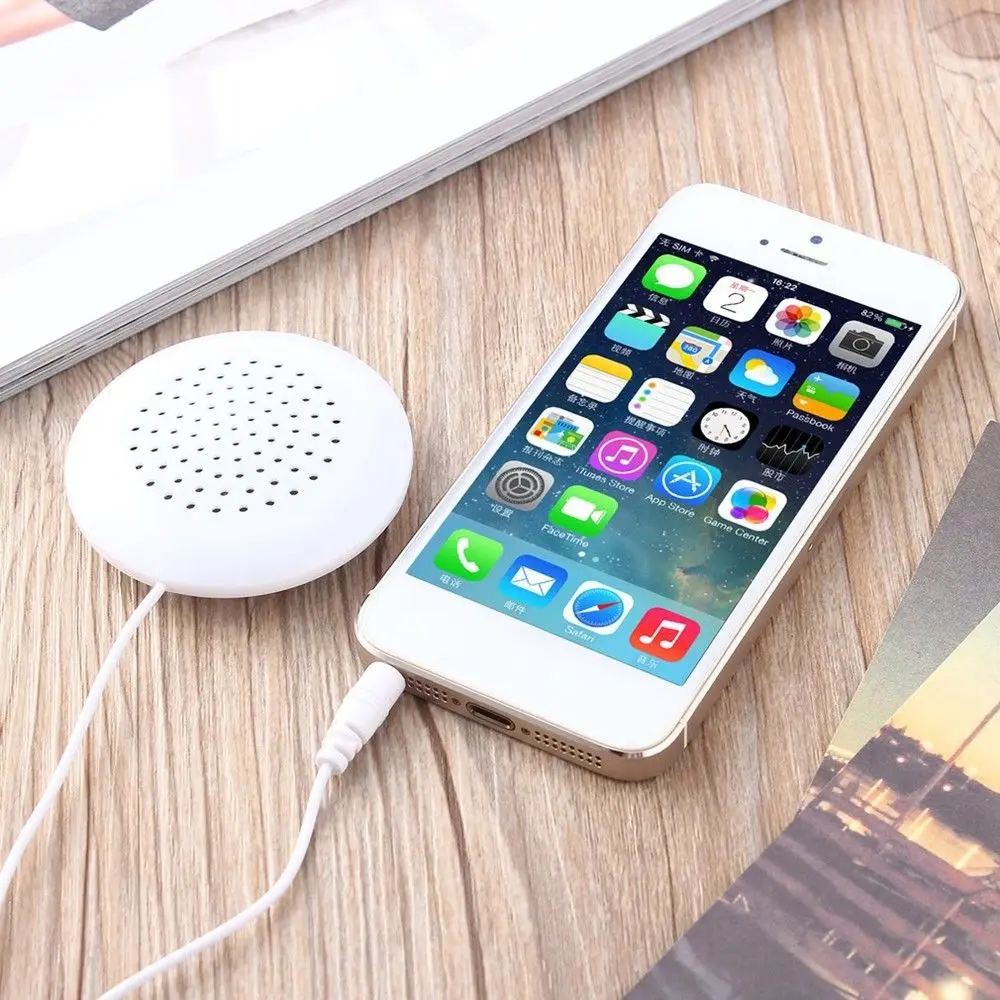Мини Белый 3 5 мм Подушка динамик для iPhone iPod CD Радио MP3 плеер GL|Портативные колонки|