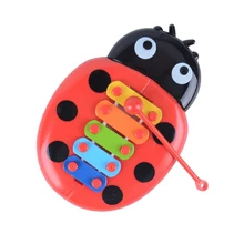 Ребенок божья коровка насекомых головоломки ручная, ударная фортепиано раннего преподаю музыку пианино с диапазоном одна Октава детская перкуссия инструмент игрушки подарки на день рождения