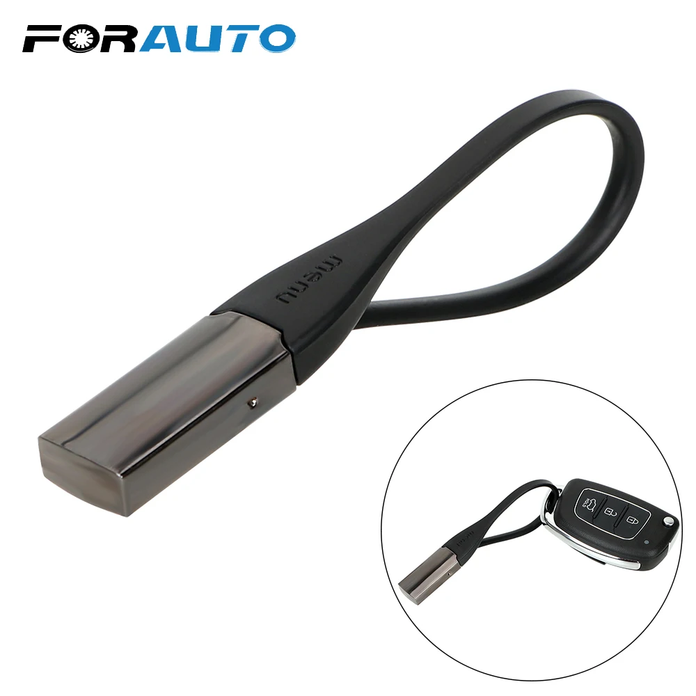 

FORAUTO Car Keyring Creative Rubber And Zinc Alloy Key Chain Car-styling Key Attachment Metal Titanium Key Ring Auto Accessories