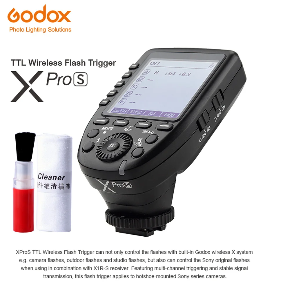 Godox ttl II 2,4G Беспроводная система X высокоскоростной ЖК-дисплей Экран Беспроводной Беспроводная вспышка электронных сигарет, Современная замена, Xpro-S для sony A58 A7RII A99 A7R A6300