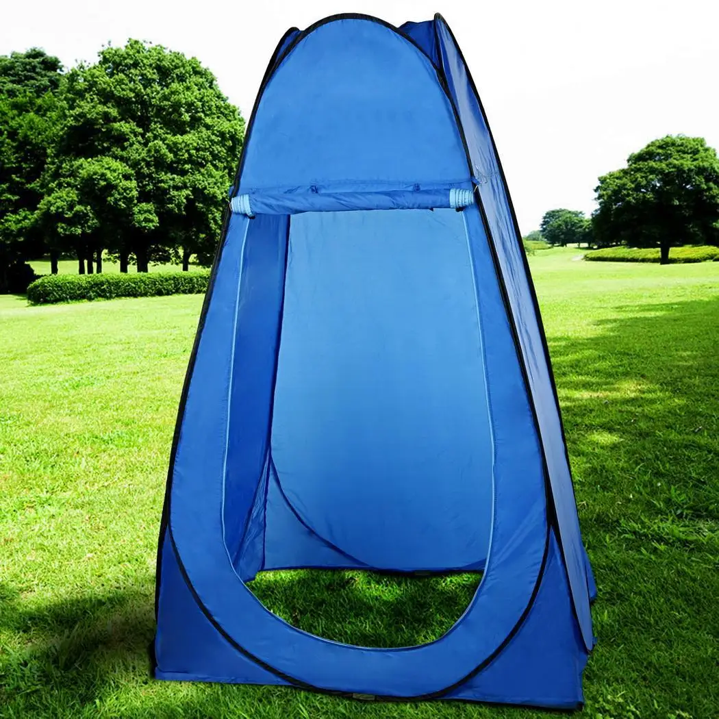 Синий полиэстер портативный Быстрый установить туалет ставки душ изменение на молнии комнаты Кемпинг пляжные палатки палатка