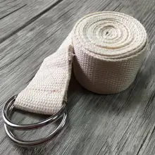 Белый эластичный ремень для йоги d-кольцо пояс фигура талии ноги эспандер ДЛЯ ФИТНЕССА хлопок упражнения гимнастическая веревка 183x4 см Новинка