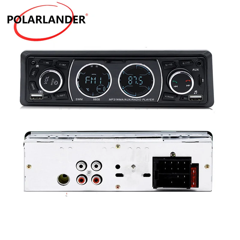 8808 1 Din стерео радио MP3 Dual USB TF AUX FM громкой связи 4 дюймов Поддержка Bluetooth