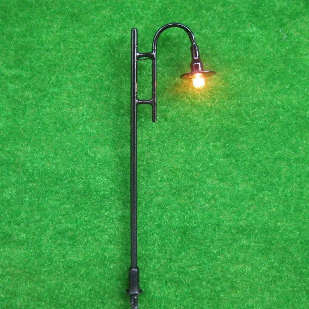 10 шт. черный/золотой/зеленый OO HO весы фонарики модель лампы огни 7,5 см уличный макет декорации