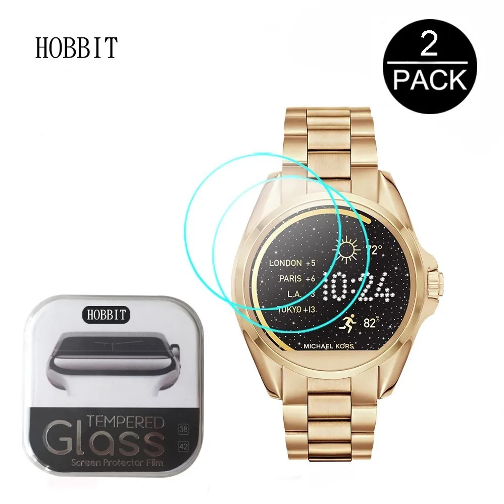 2Pack For Michael Kors MKT5001 MKT5002 MKT5003 MKT5004 0.3mm 2.5D 9H Tempered Glass Screen Protector Smartwatch LCD Film
