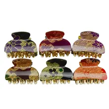 12 шт., заколки для волос, золотая нить, восстанавливающая смола, цветок, головной убор, украшение для волос, заколка для волос, украшение для девочек и женщин