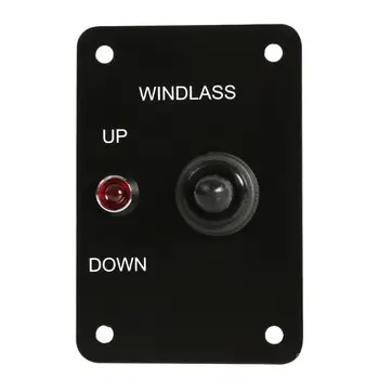 

12V 15A Car Marine Boat Anchor Windlass UP/DOWN Toggle Switch Control Panel with Red Indicator for Marine Boat