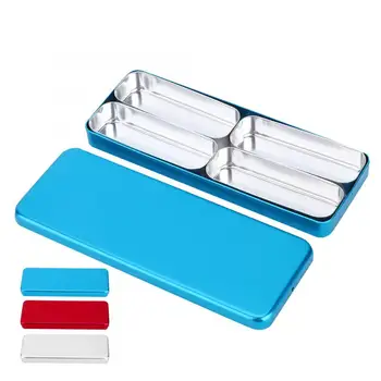 

4 Grids Dental Disinfection Box Case High Temperature Sterilization Dental Burs Oral Care Tool Dentist Tooth Whitening