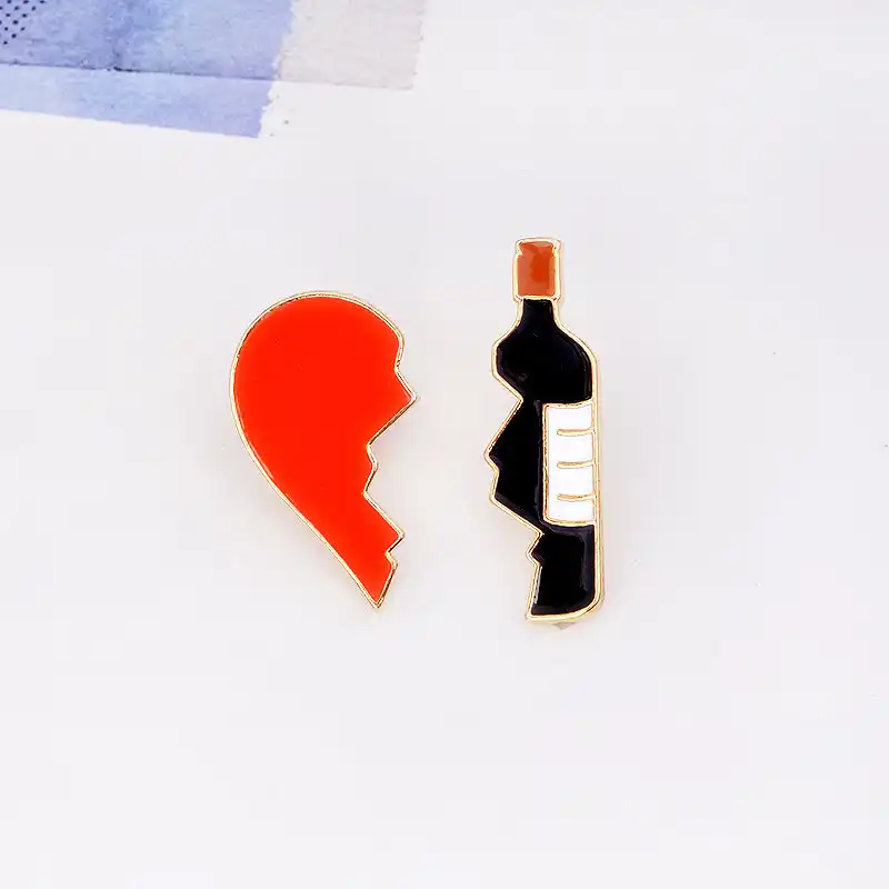 Venta De Broches De Corazon Roto Para Mujer Broches De Aleacion