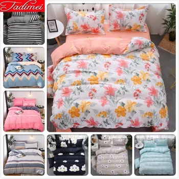 

Village Style Classic Duvet Cover Bedding Set Adult Kids Soft Cotton Bed Linen Single Twin Full Double Queen King Size Bedspread