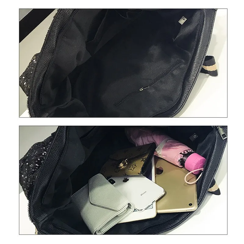Herald, модные женские сумки с блестками, Женская вместительная сумка с верхней ручкой, женские сумки с аппликацией, повседневные сумки-тоут, сумки-мессенджеры