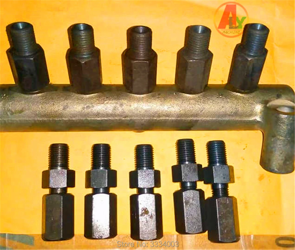 

common rail tube conversion joint changing joint M14-12/14/16/18 for common rail test bench, inner screw 1.5mm