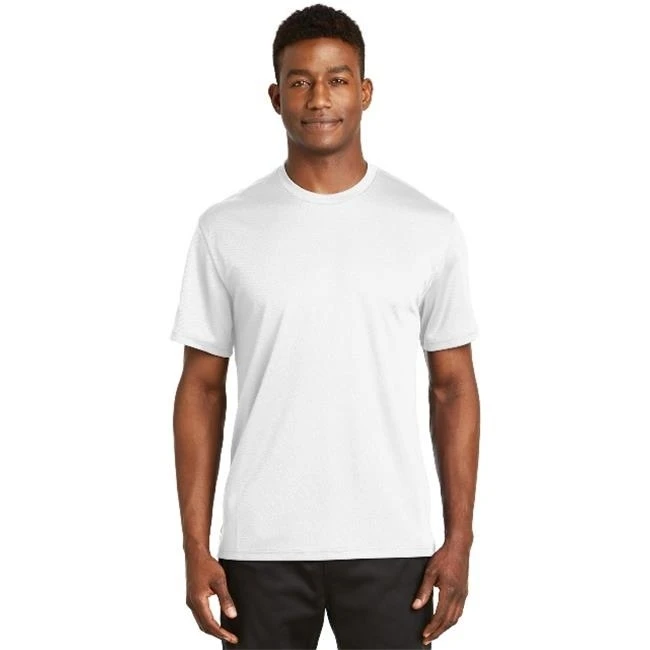 Sport Tek K468 Mens Dri Mesh Short Sleeve T Shirt White 3XL on