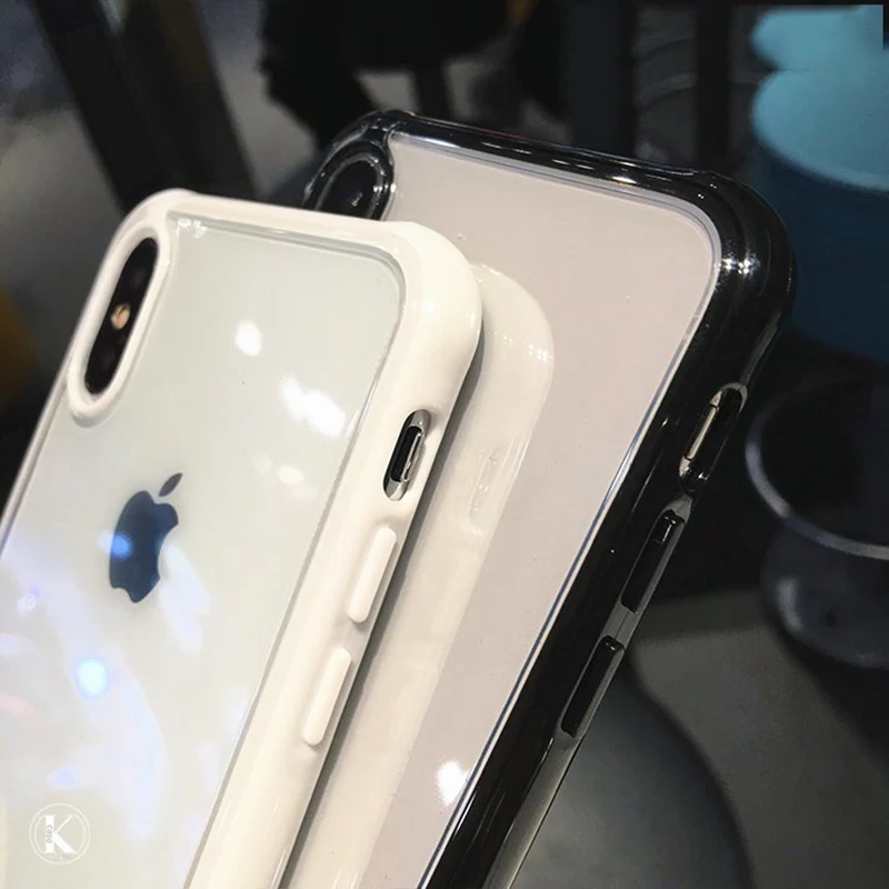 LOVECOM Consise Прозрачный чехол для iPhone 11 Pro Max XS Max XR 6 6S 7 8 Plus X полный корпус противоударный мягкий чехол на заднюю панель телефона подарок