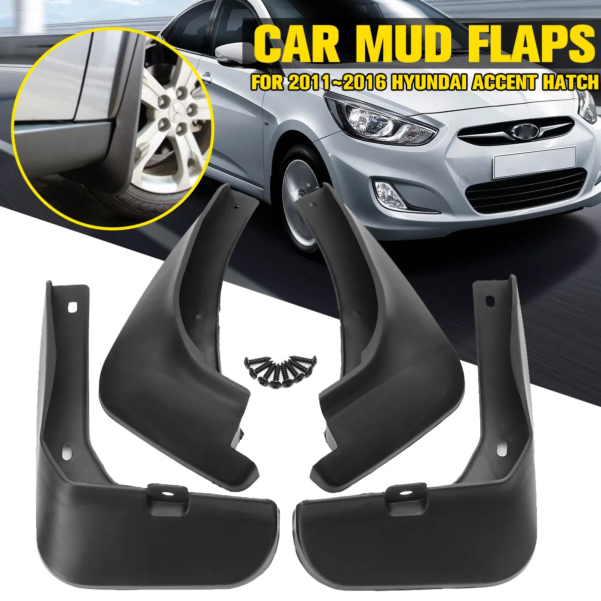 

Mud Flaps For Hyundai Accent Hatch 2011~2016 for Fender Splash Guards Mudguards Mudflaps Car Accessories