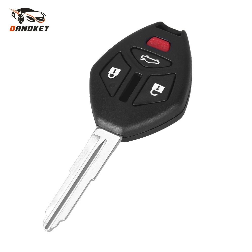 Dandkey Remote Key Shell Case 3+1 4 button Fob For Mitsubishi Endeavor Outlander 2016 Eclipse Galant Lancer Raider Uncut Blade | Автомобили