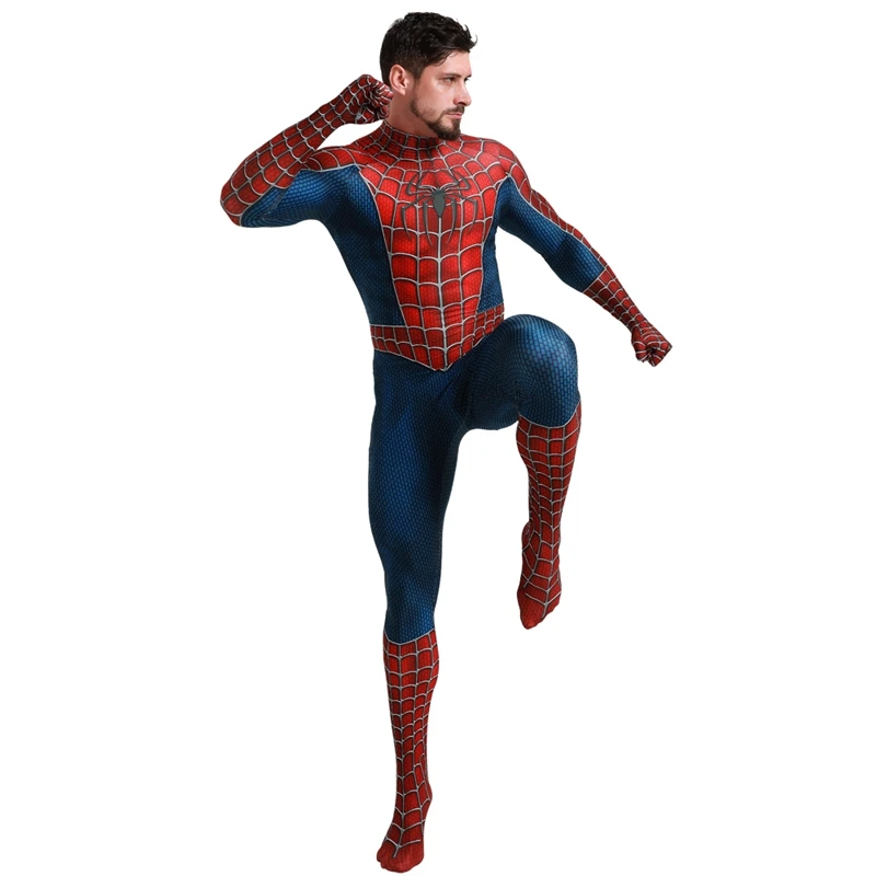 Adult Marvel's The Avengers Endgame Superhero Tony Iron Spider-Man Zentai Suit Halloween Cosplay Costume