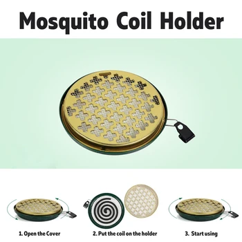 

Mosquito Coils Holder Large Hotel Metal Repellent Rack With Cover Mosquito Repellent Coils holder High Quality