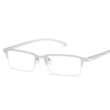 XojoX мужские металлические деловые синие пленки очки Рамка Анти синие легкие очки поддельные очки прозрачные линзы близорукость очки для женщин