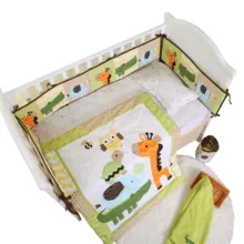 Милый изготовленный конкурентоспособная цена вышивка 4 шт детские постельные принадлежности набор