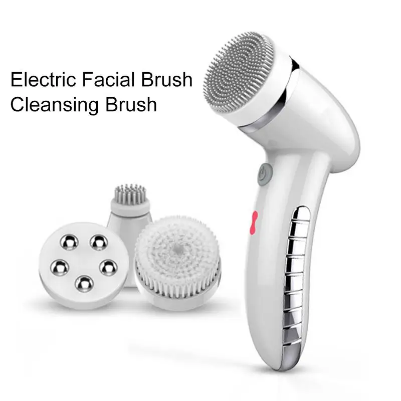  4 En 1 cepillo de limpieza facial de lavado seguro de 100% para mujeres eléctrico IPX6 aparato eléc