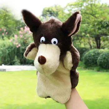

New Wolf baby kids Hand Puppet Toys Baby Kids Child Soft Doll Plush Toy Gift Kindergarten teaching toys tools for story telling