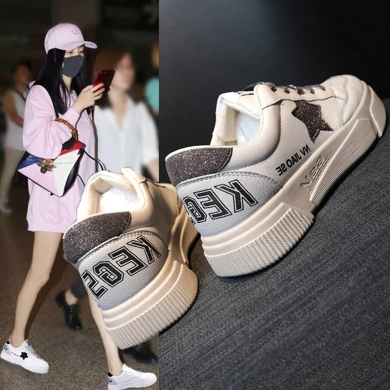 

2019 Spring New Pattern Basics Small White Shoes Woman All-match. Casual Shoes Schoolgirl Run Skate Shoes Ins Women's Shoes