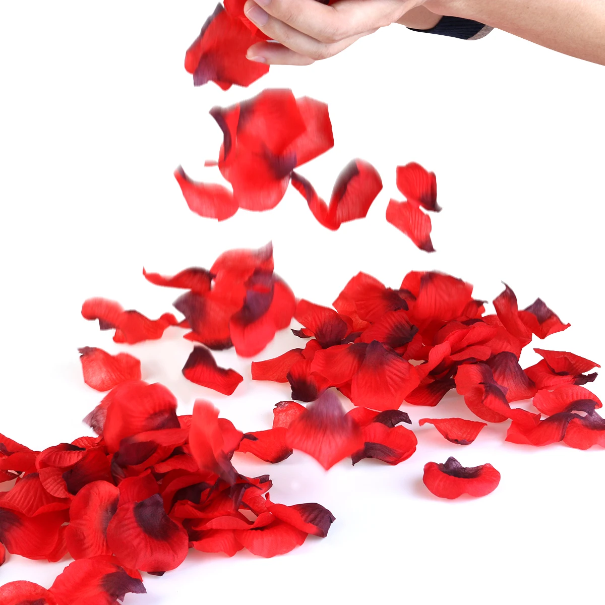 2000 шт лепестки роз нетканых материалов свадебное украшение цветок(ярко-красный и черный