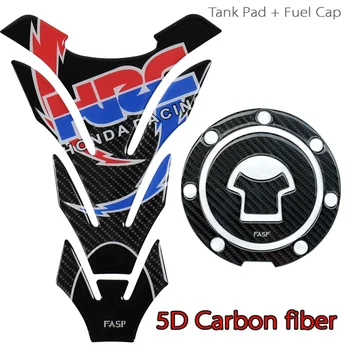 

For CBR1000 600RR CB400 CB750 CB1300 HORNET HRC logo Real Carbon fiber tank pad Protector Sticker