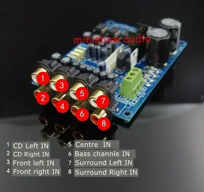Hi Fi 5.1CH усилитель громкости с дистанционным управлением M62446 Preamp BASS TREB