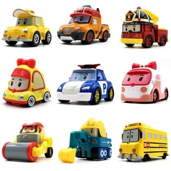 

Robocar Poli 23 Style Kids Toy Anime Action Figures Anba Car Metal Model Car Roy Fire truck Toys For Children Christmas Gifts