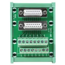 DB15 M6 с двойной головкой на din рейке интерфейсный модуль Клеммная