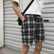 Новые летние шорты Для мужчин модные ретро плед печати прямые повседневные шорты человек уличная тенденция дикий хип-хоп свободные шорты M-2XL