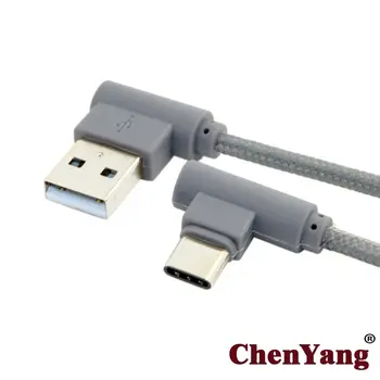 

Jimier Data Cable 10pcs/lot Left Angled 90 Degree Usb 2.0 To 3.1 Type-c With Sleeve For Tablet A Mobile
