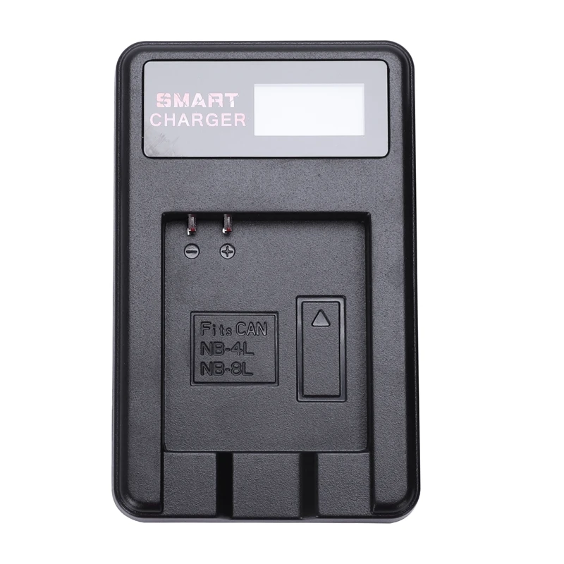 

Smart Rechargeable Battery Charger Lcd Display Single Slot With Usb Cable For Nb-4L/Nb-8L Battery