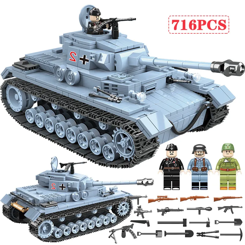 Купить 716 шт Technik Военный танк строительные блоки ...