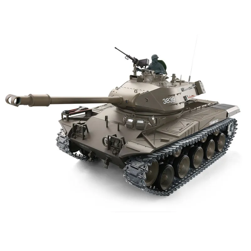 New Heng Long 1/16 3839-1 2.4G Wacker BulldogRadio control RC Battle Tank U.S. M41A3  For Kids Remote Control Tank Toy